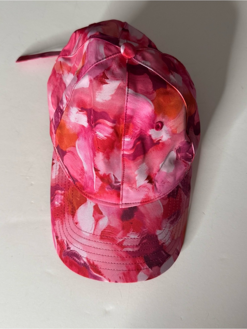 Athleta Pink Floral Pattern Baseball Cap